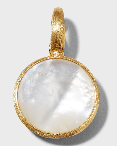 Shop Marco Bicego Jaipur Small White Mother-of-pearl Pendant In 05 Yellow Gold