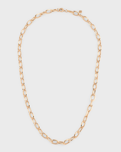 Shop Walters Faith 18k Rose Gold Oval Chain Link Necklace, 20"l In 40 White