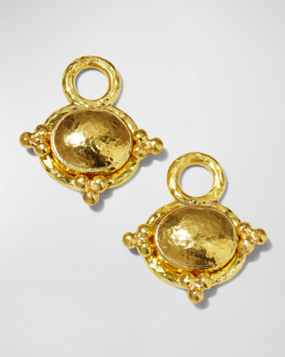 Shop Elizabeth Locke Horizontal 19k Dome Earring Pendants In 05 Yellow Gold