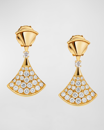 Shop Bvlgari Divas Dream 18k Yellow Gold Diamond Earrings In 05 Yellow Gold