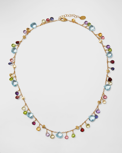 Shop Marco Bicego 18k Yellow Gold Single-strand Amethyst Paradise Necklace In 05 Yellow Gold