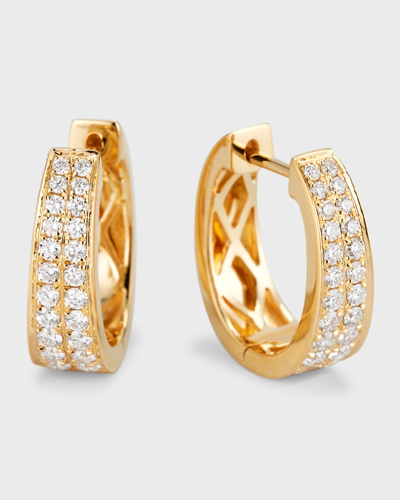 Shop Anita Ko 18k Yellow Gold Pave Diamond Meryl Huggie Earrings In 05 Yellow Gold