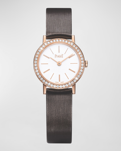 Shop Piaget Altiplano 24mm 18k Rose Gold Diamond Bezel Watch In 15 Rose Gold