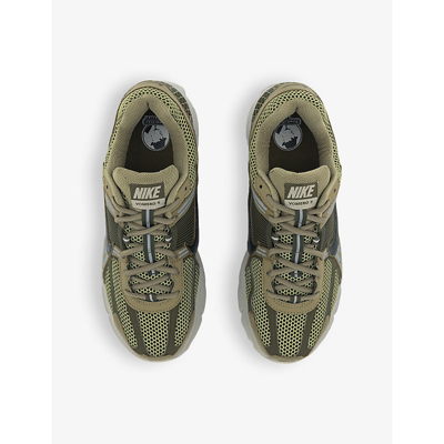Shop Nike Mens Neutral Olive Black Medi Zoom Vomero 5 Logo-embossed Leather And Mesh Low-top Trainers