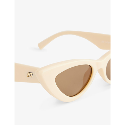 Shop Le Specs Womens Ivory Hypnosis Cat-eye Frame Plastic Sunglasses