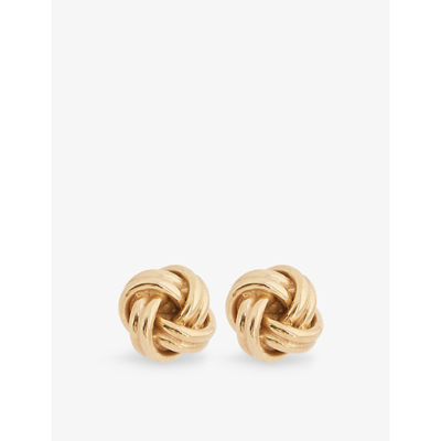Shop Lanvin Mens Gold Knot Gold-tone Brass Cufflinks