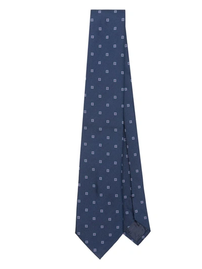 Shop Ea7 Emporio Armani Woven Jacquard Tie Accessories In Blue