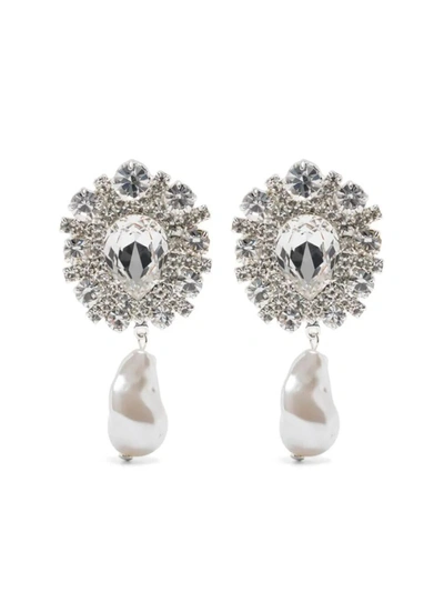 Shop Magda Butrym Silver Earrings Accessories In Grey