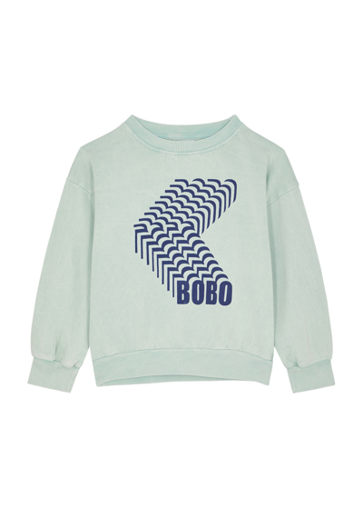 Shop Bobo Choses Kids Printed Cotton Sweatshirt (2-10 Years) In Blue Light