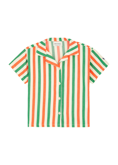 Shop Bobo Choses Kids Striped Cotton Shirt (2-10 Years) In Multi Multi