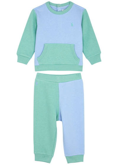 Shop Polo Ralph Lauren Kids Cotton-blend Tracksuit (6-24 Months) In Multi Multi