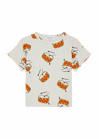 Shop Bobo Choses Kids Mini Musician Printed Cotton T-shirt (2-8 Years) In Beige
