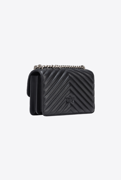 Pinko Mini Love Bag One Simply In Nero-old Silver