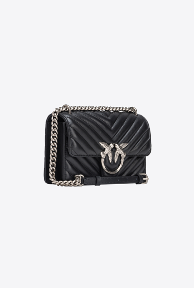 Pinko Mini Love Bag One Simply In Nero-old Silver