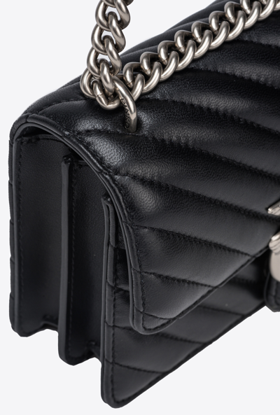 Pinko Mini Love Bag One Simply In Nero-old Silver