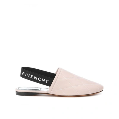 Shop Givenchy Leather Logo Mules In Pink