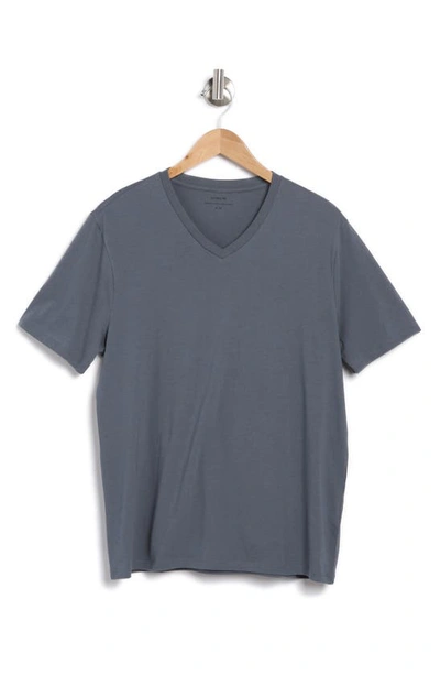 Shop Vince V-neck T-shirt In Night Blue