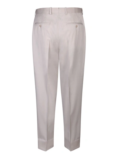Shop Brioni Trousers In White