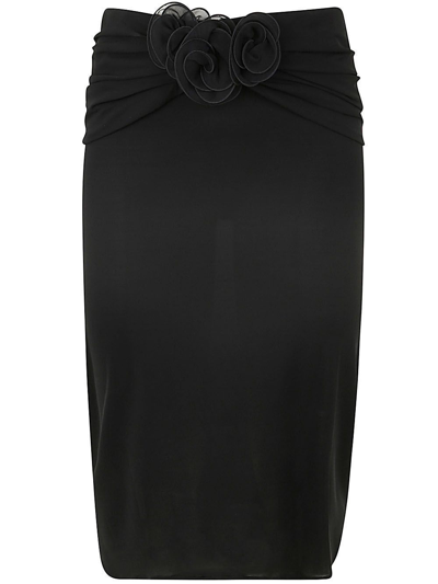 Shop Magda Butrym Midi Skirt In Black