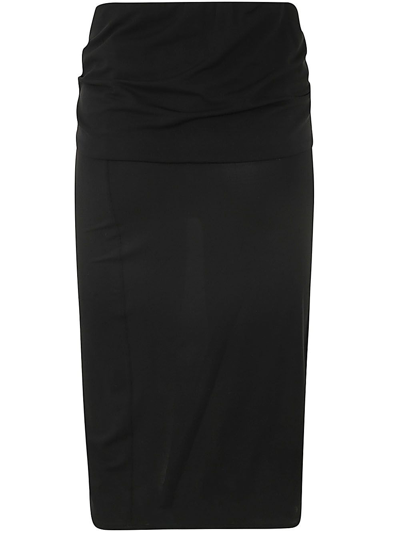 Shop Magda Butrym Midi Skirt In Black
