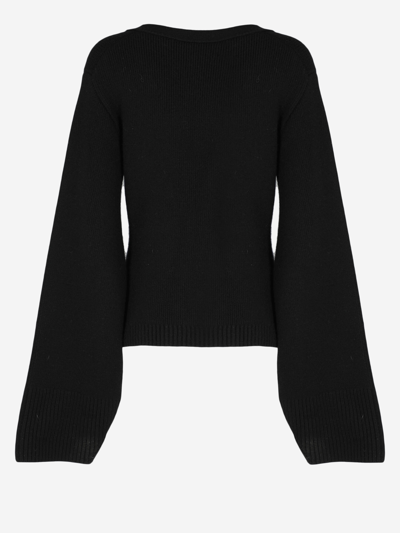 Pre-owned Khaite Wool Pullover In Black