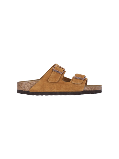Shop Birkenstock "arizona" Sandals In Brown