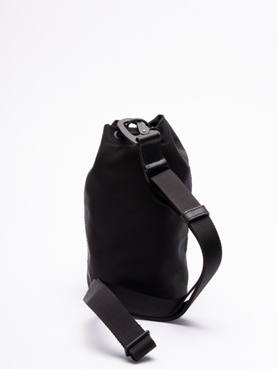 Shop Moncler Mini Drawstring Pouch Bag In Black  