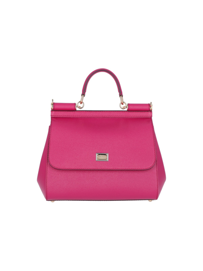 Shop Dolce & Gabbana 'sicily' Large Handbag In Pink