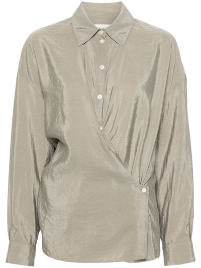 Shop Lemaire Twisted Shirt In Gray