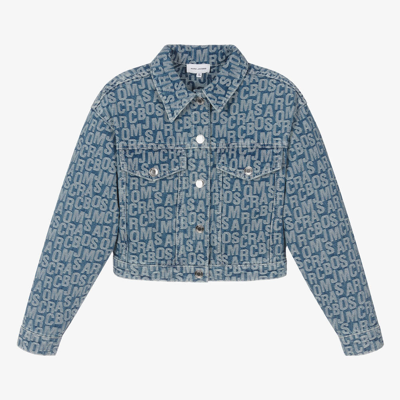 Shop Marc Jacobs Teen Girls Blue Jacquard Denim Jacket