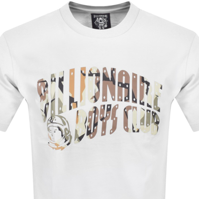Shop Billionaire Boys Club Camo Arch Logo T Shirt White