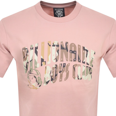 Shop Billionaire Boys Club Camo Arch Logo T Shirt Pink