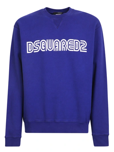 Shop Dsquared2 Outline Cool Logo Blue Sweatshirt