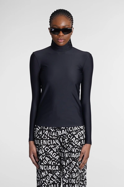 Shop Balenciaga Topwear In Black Polyamide