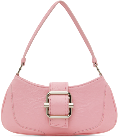 Shop Osoi Pink Brocle Small Bag In Crinkle Pink