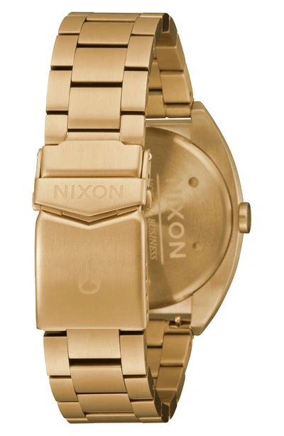 Shop Nixon Mullet Bracelet Watch, 38mm In Light Gold / White
