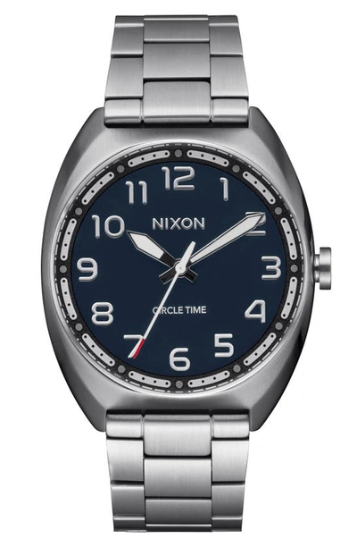 Shop Nixon Mullet Bracelet Watch, 38mm In Silver / Teal