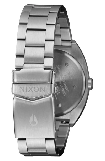 Shop Nixon Mullet Bracelet Watch, 38mm In Silver / Teal