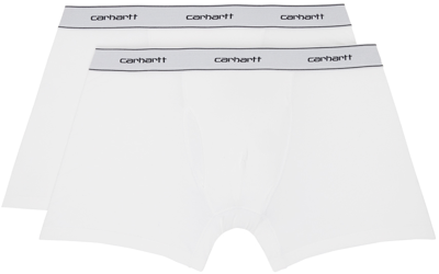 Shop Carhartt Two-pack White Boxers In 931 White + White