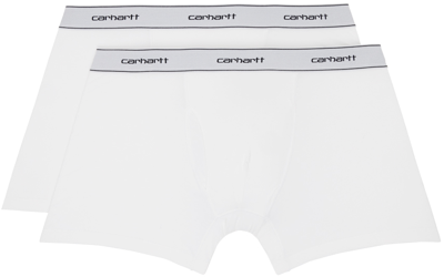 Carhartt Two-pack White Cotton Boxers In 931 White + White