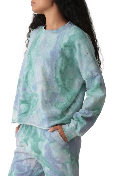 Shop Electric & Rose Rylan Marble Sweatshirt In Lavender/ Jade