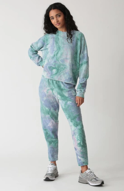 Shop Electric & Rose Rylan Marble Sweatshirt In Lavender/ Jade