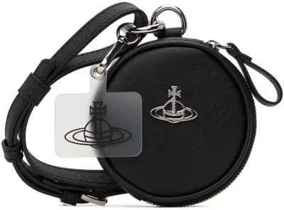 Vivienne Westwood Black Biogreen Saffiano Pouch In N401 Black