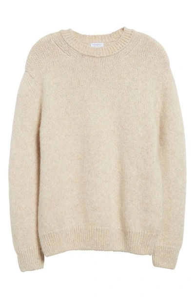 Shop Sunspel Alpaca & Wool Blend Sweater In Ecru
