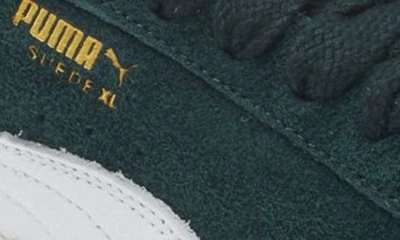 Puma Clyde Low-top Suede Sneakers In Ponderosa Pine-frosted Ivory