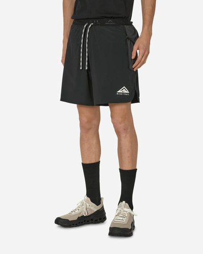 Shop Nike Trail Second Sunrise Men S Dri-fit 7 Running Shorts Black / Dark Smoke Grey In Multicolor