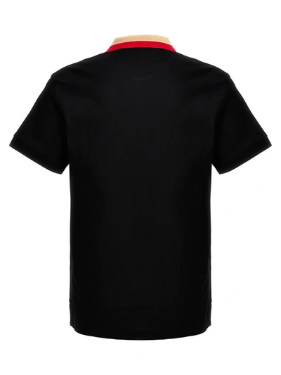 Shop Burberry 'edney' Polo Shirt In Black
