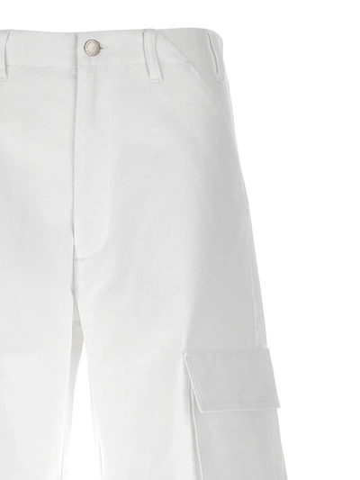 Shop Darkpark 'rose' Cargo Jeans In White
