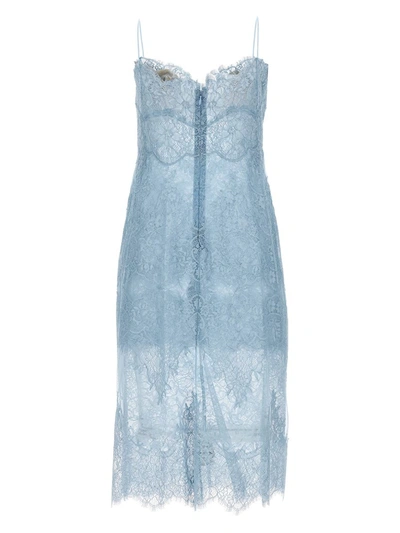 Shop Ermanno Scervino Lace Dress In Blue