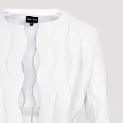 Shop Giorgio Armani Blazer Jacket In Grey